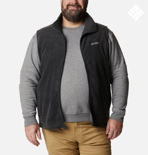 Men's Columbia Steens Mountain Fleece Vest Black | Plus Size CA-O3A5L